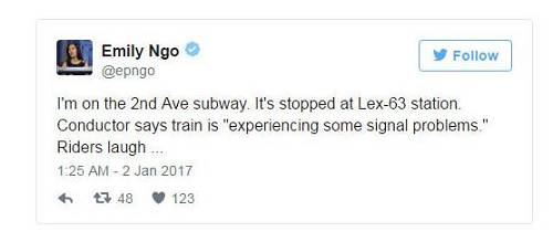 不過，據(jù)美媒報(bào)道，問題最終得到解決，人們還是興奮地乘著列車駛向了布魯克林。