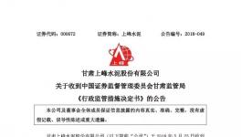 上峰水泥生產副總等四人被公安局立案并采取刑事強制措施