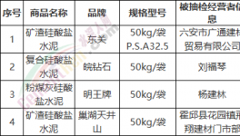 這一地區(qū)水泥產(chǎn)品抽檢 四組產(chǎn)品不合格(名單)