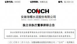 海螺水泥高管辭職！