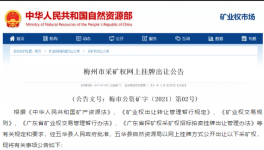 1.5億元起拍！又一儲量超億噸水泥用石灰?guī)r礦采礦權(quán)出讓！