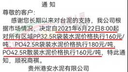 水泥價格大跌了！甚至跌破最低價！