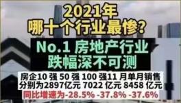 淚奔！2021年十大最慘行業(yè)排名來(lái)了！