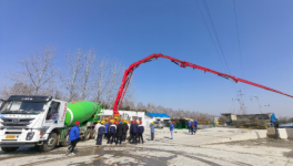 南京中聯(lián)混凝土超高強混凝土生產(chǎn)泵送澆筑試驗成功！