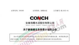 定了！海螺水泥投資50億進軍新能源！