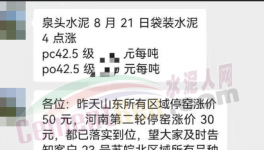 沸騰了！又漲50元/噸！10多個省市水泥價格反彈！