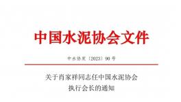 重磅！肖家祥任水泥協(xié)會執(zhí)行會長！